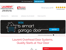 Tablet Screenshot of garagabylaurentdoors.com